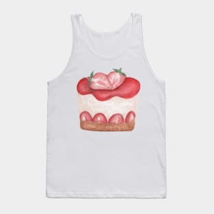 Strawberry pie watercolor Tank Top